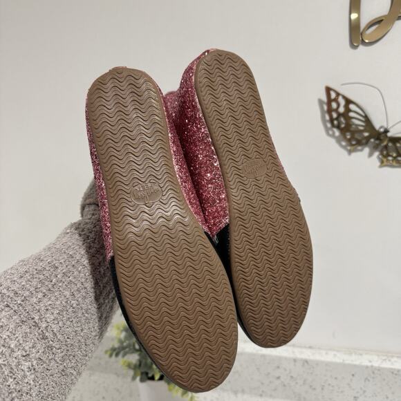 Monkey Feet Pink Glitter Leather Ballet Flat Booties Size 42 Balletcore Coquette - Picture 4 of 6